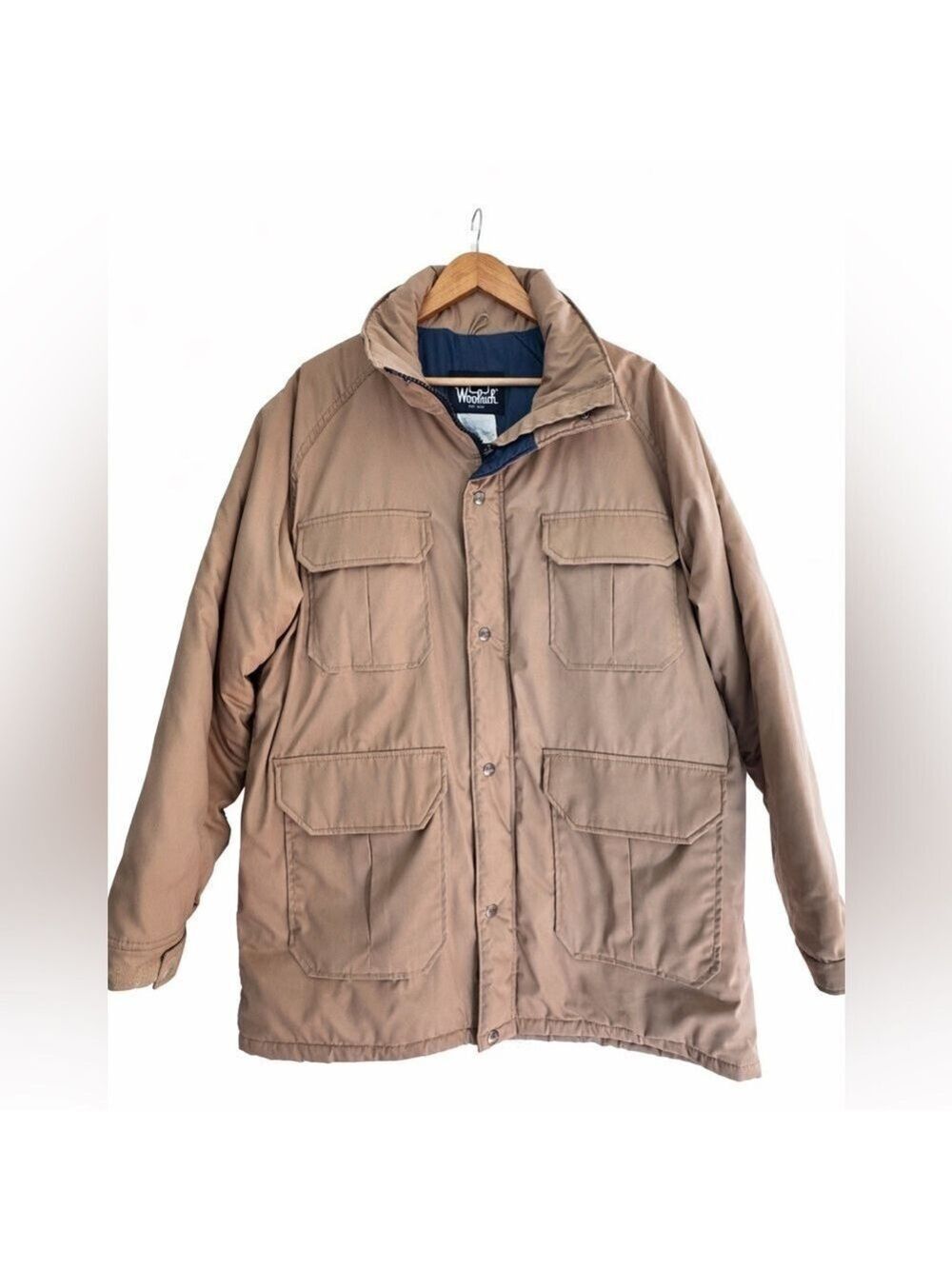 Woolrich Tan Field Jacket Thinsulate Utility Coat Vintage USA